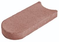 Rasenrandplatte Mähfix 33x16x4,5cm rotbraun