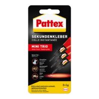 Pattex Sekundenkleber Mini Trio 3 x 1g