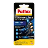 Pattex Sekundenkleber Mini-Trio Gel 3x1g